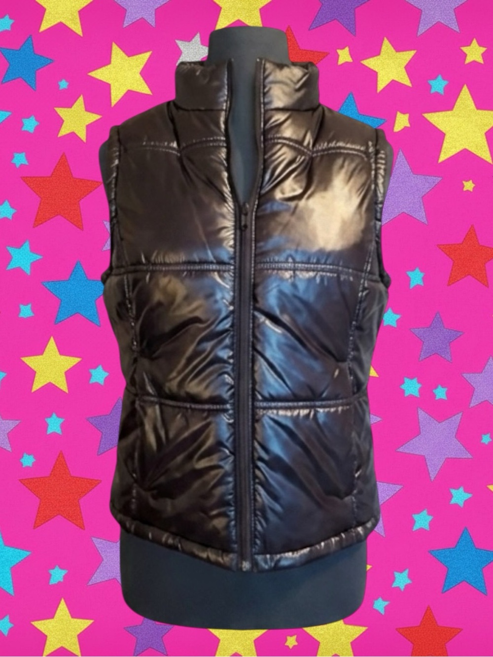 Princess by Vera Wang Y2K McBling Indie Sleaze Gorpcore Casual Puffer Vest M